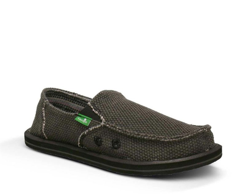 Sanuk Vagabond Kids' Sidewalk Surfers Black | Canada 302VRW